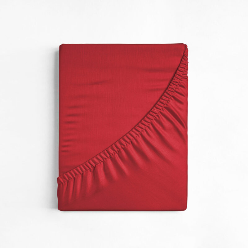 Katoenen Hoeslaken Rood 80 x 200